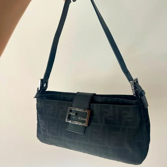 SOLD‼️Fendi Vintage Baguette Shoulder Bag Black - Picture 1 of 12